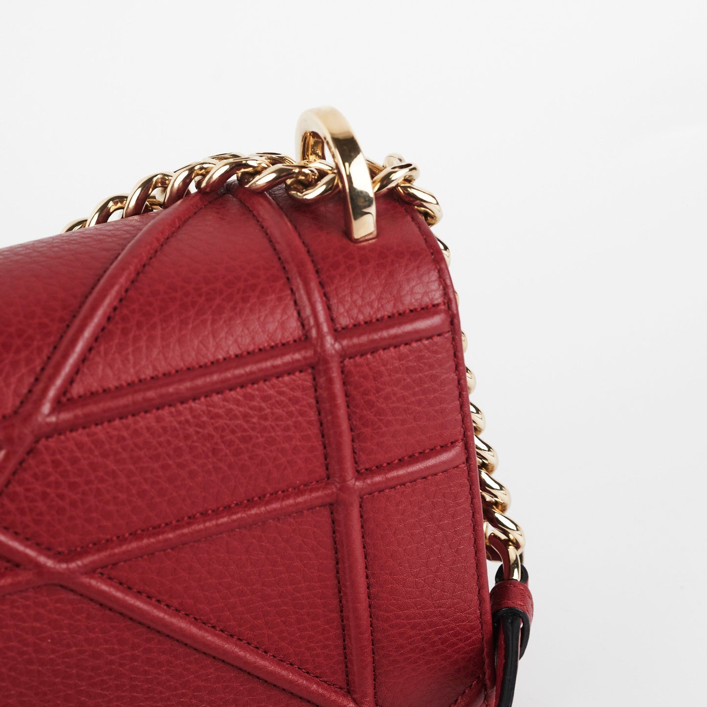 Christian Dior Small Diorama Burgundy Crossbody Bag