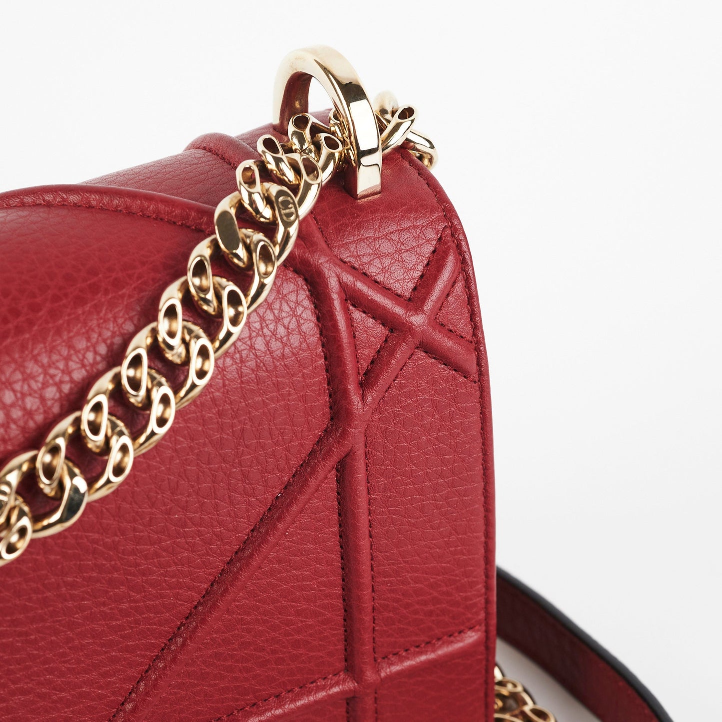 Christian Dior Small Diorama Burgundy Crossbody Bag