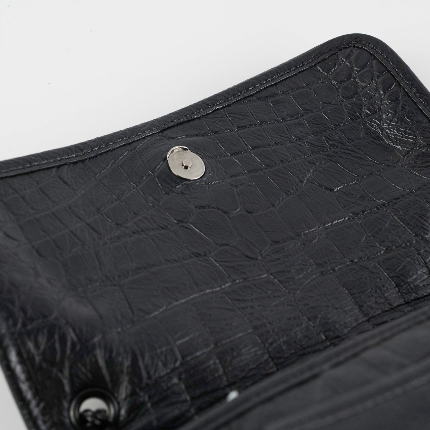 Saint Laurent Niki Baby Croc Embossed Shoulder Bag