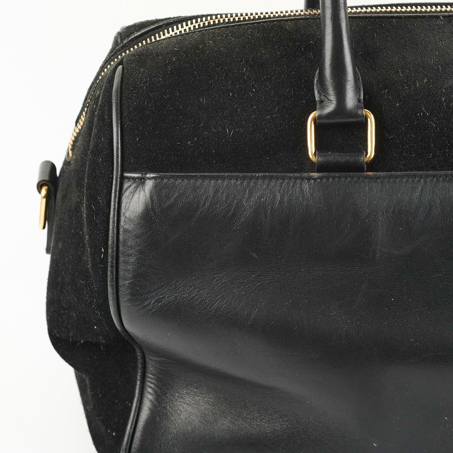 Saint Laurent Bo Duffle Suede Leather Bag