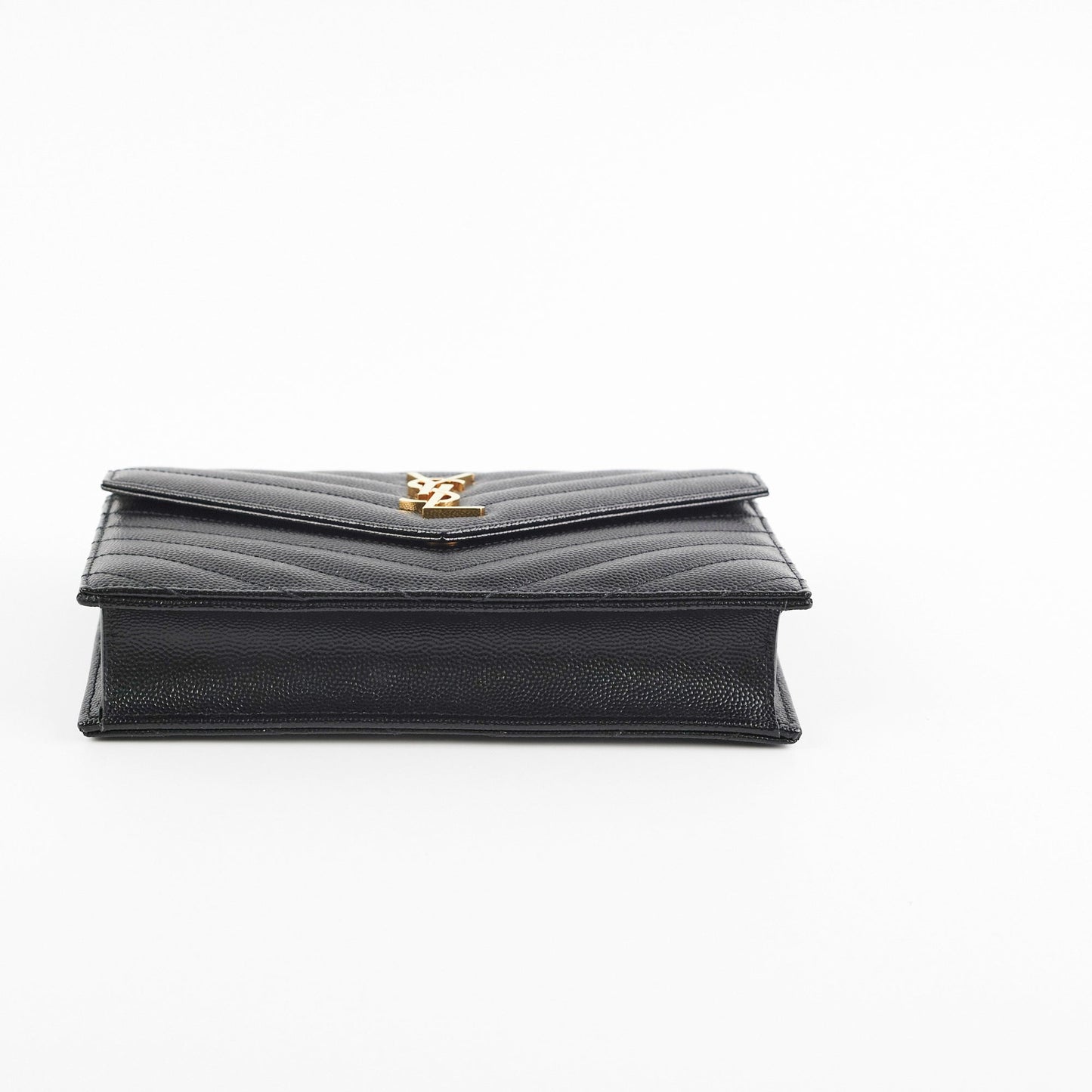 ITEM 25 - Saint Laurent Cassandre Wallet On Chain (WOC) Small Black