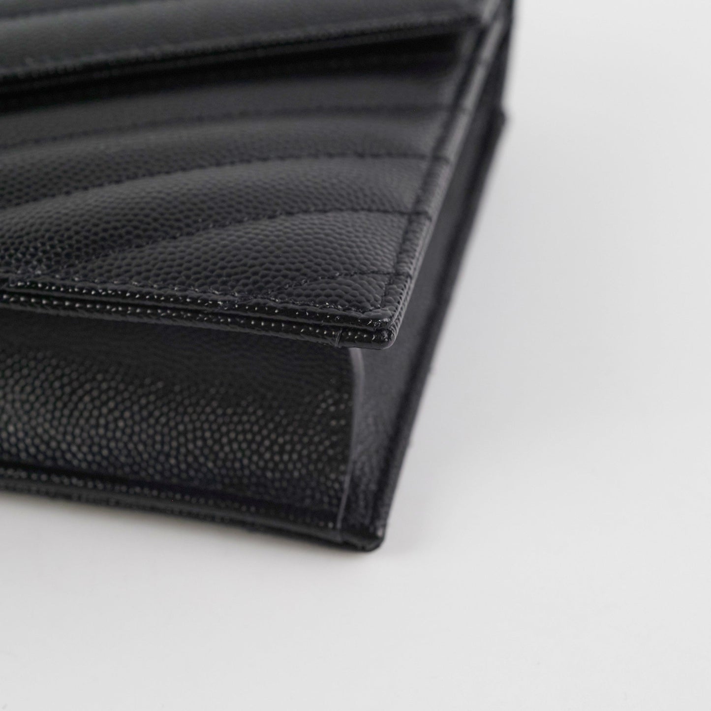 ITEM 25 - Saint Laurent Cassandre Wallet On Chain (WOC) Small Black