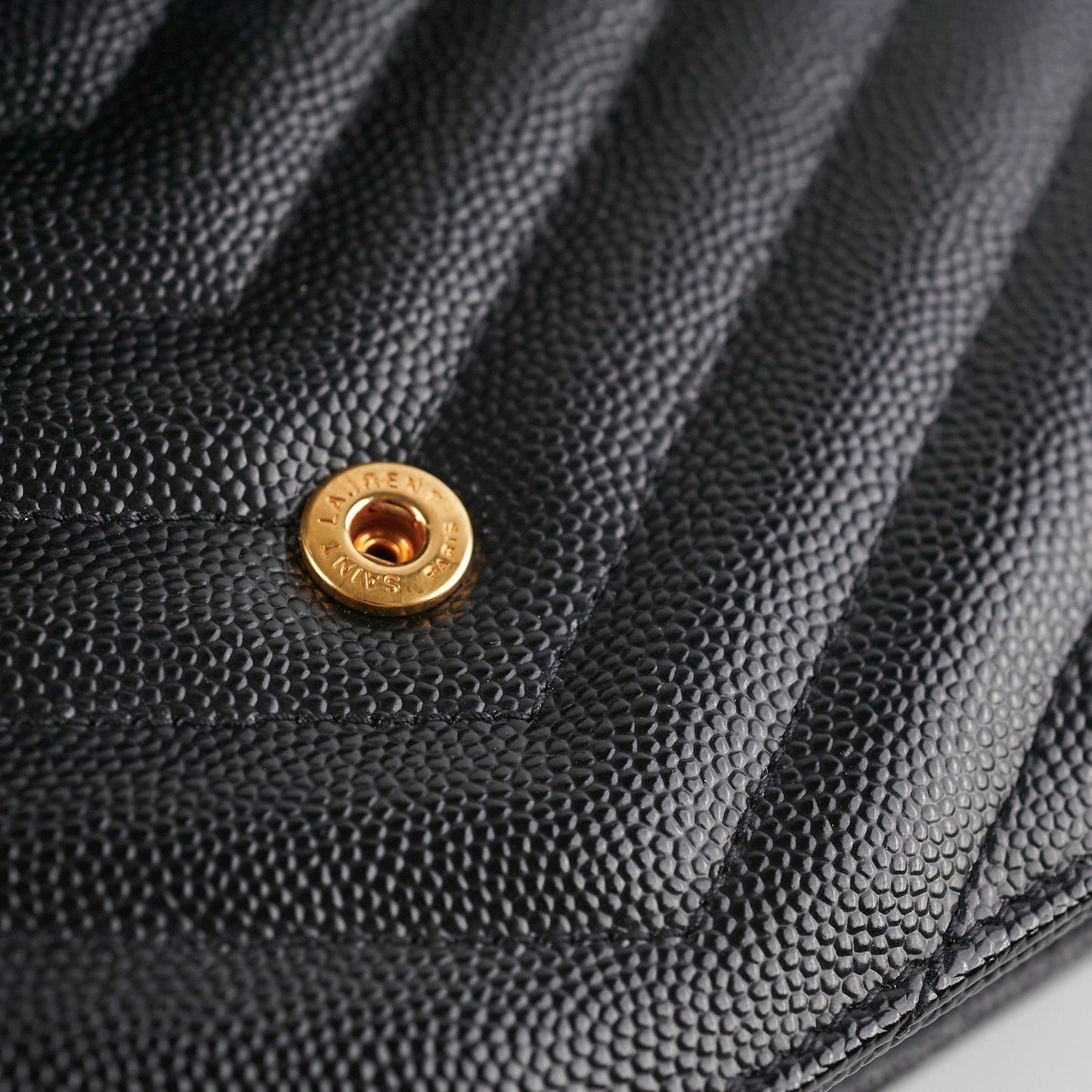 ITEM 25 - Saint Laurent Cassandre Wallet On Chain (WOC) Small Black