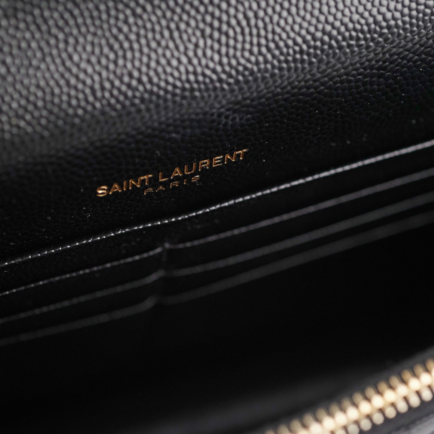 ITEM 25 - Saint Laurent Cassandre Wallet On Chain (WOC) Small Black