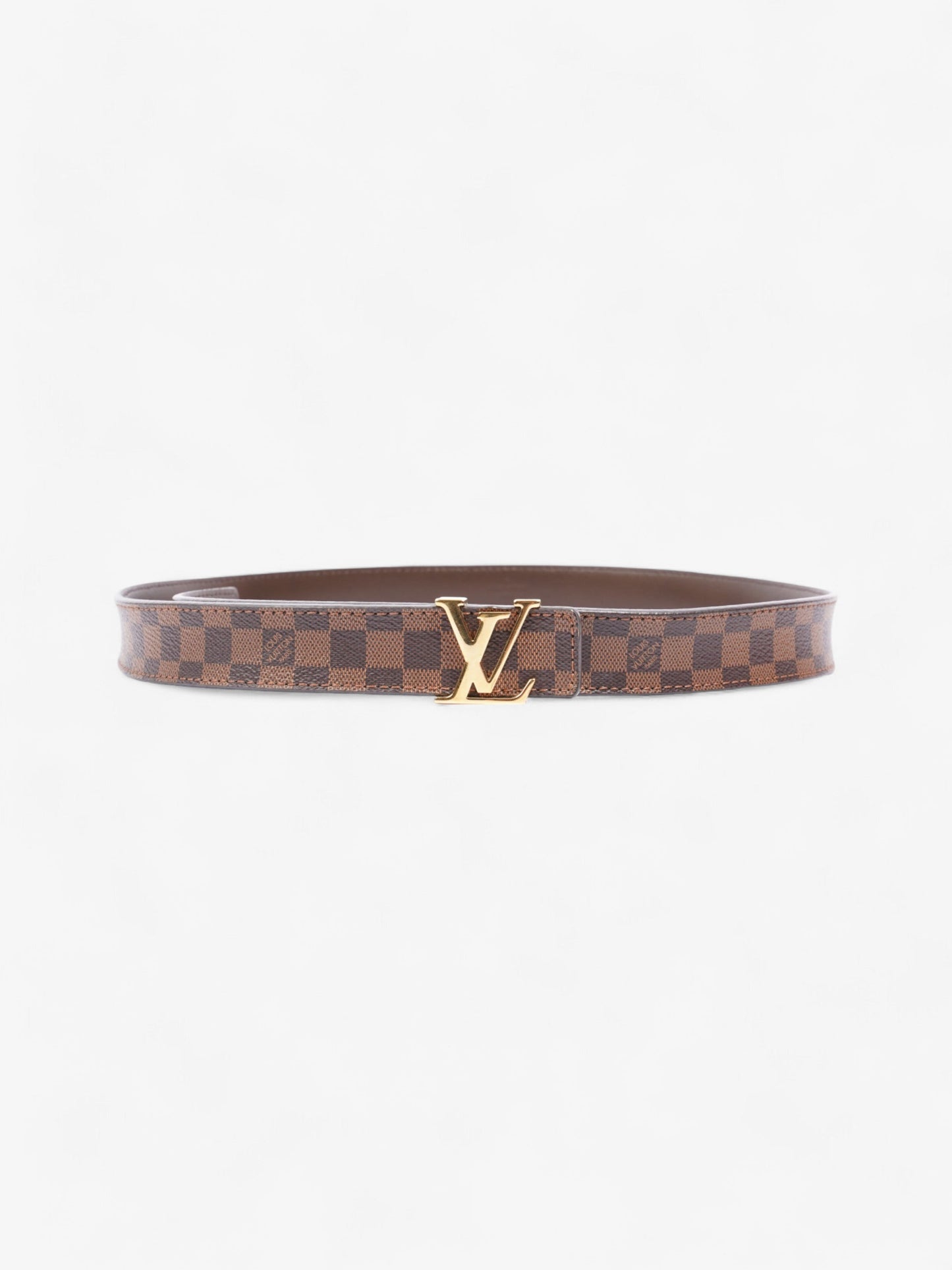 Louis Vuitton LV Iconic Belt Damier Ebene / Gold Coated Canvas 80cm / 32"