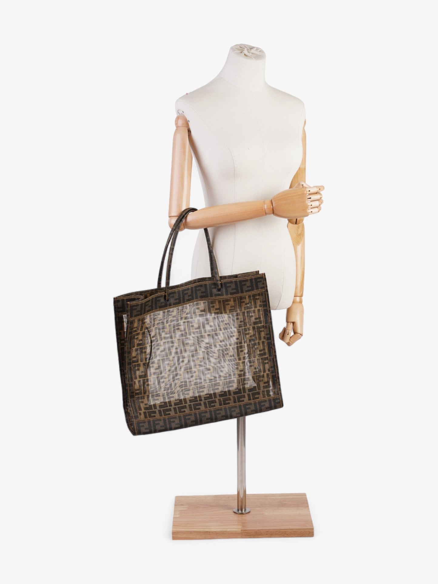 Fendi Zucca Mesh Tote Brown Mesh