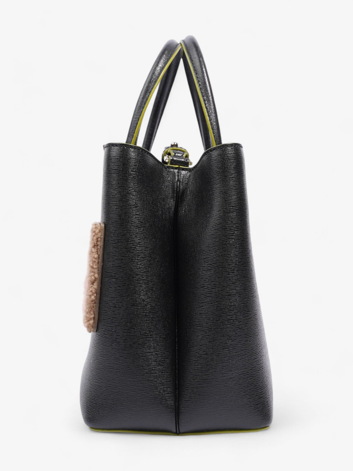 Fendi 2Jours Logo Bag Black / Multicoloured Leather Petite