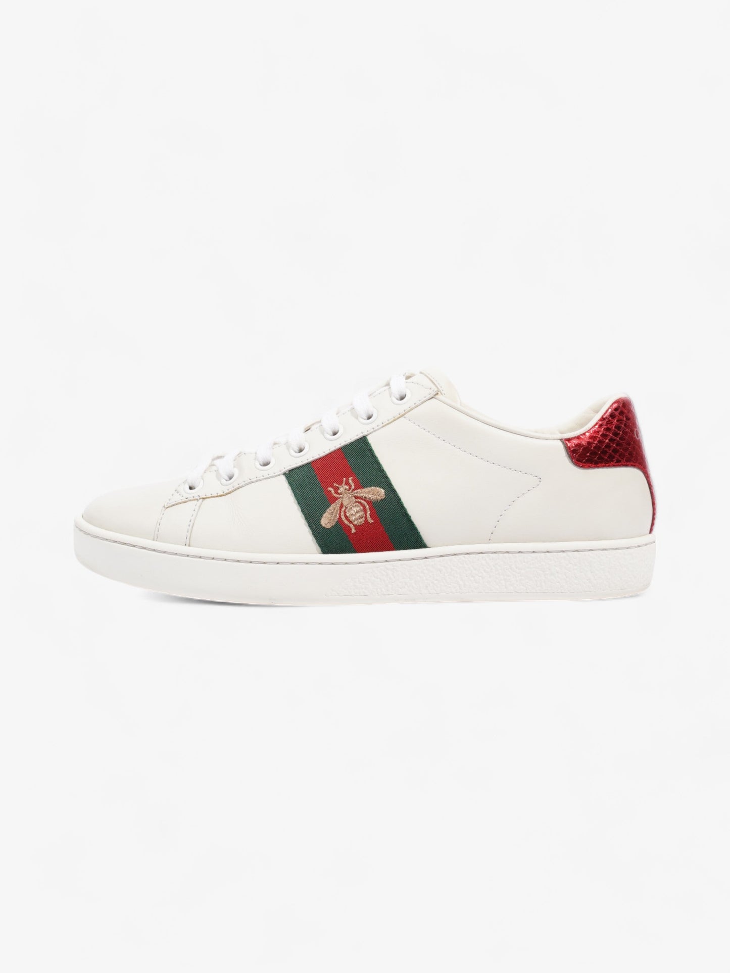 Gucci Ace Embroidered Bee Sneakers White / Green / Red Leather EU 38 UK 5