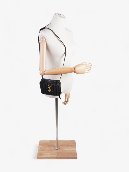 Saint Laurent Vicky Monogram Belt Bag Black Lambskin Leather