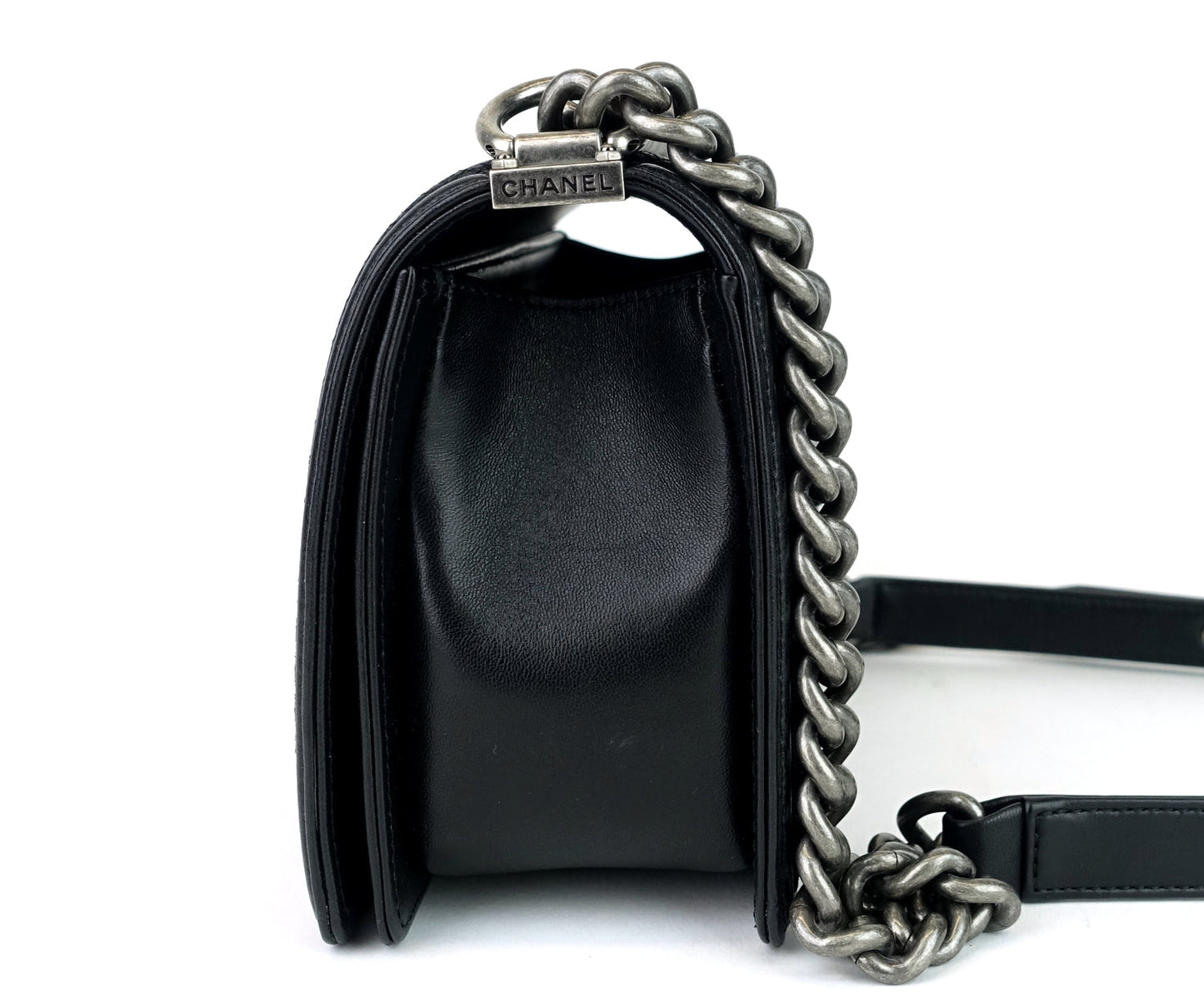 Chanel Boy Lattice Weave New Medium Leather Bag