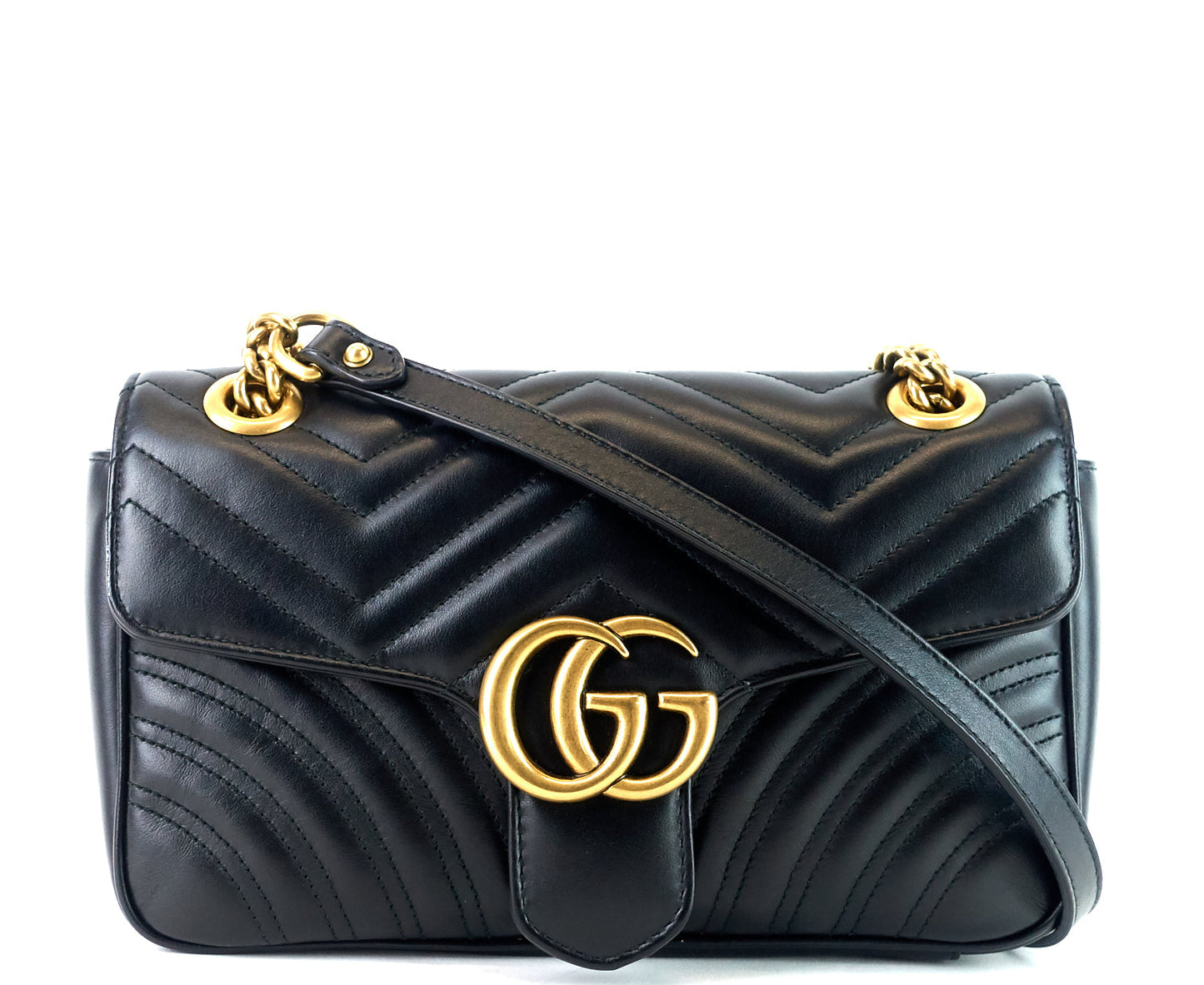 Gucci Marmont Matelasse Chevron Leather Small Bag