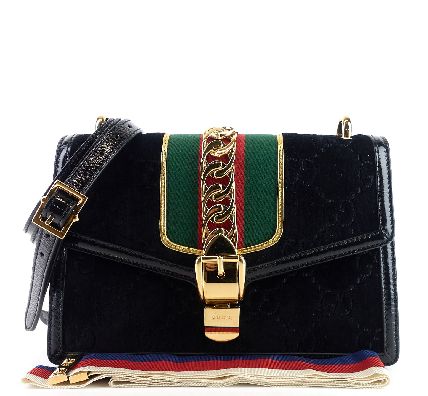 Gucci Sylvie Small Monogram Velvet Bag