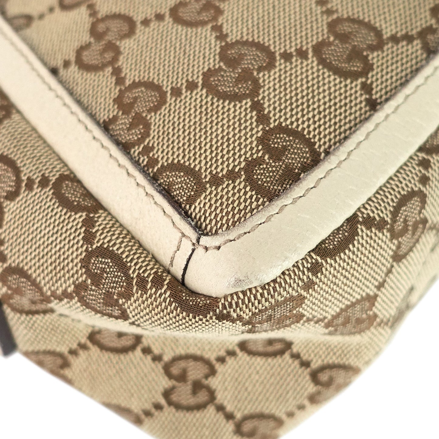 Gucci Abbey D-Ring Monogram Canvas Pochette Bag