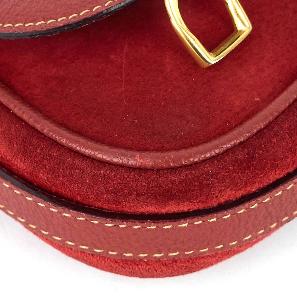 Gucci Saddle Flap Suede Shoulder/Belt Bag
