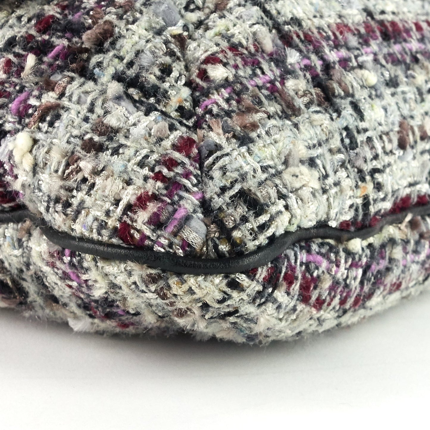 Chanel Floral Appliqué Tweed Messenger Bag