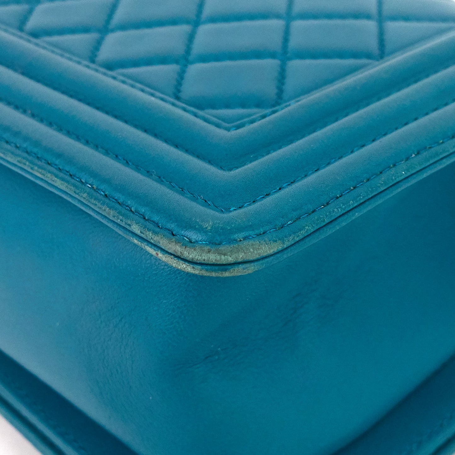 Chanel Boy Old Medium Lambskin Leather Bag