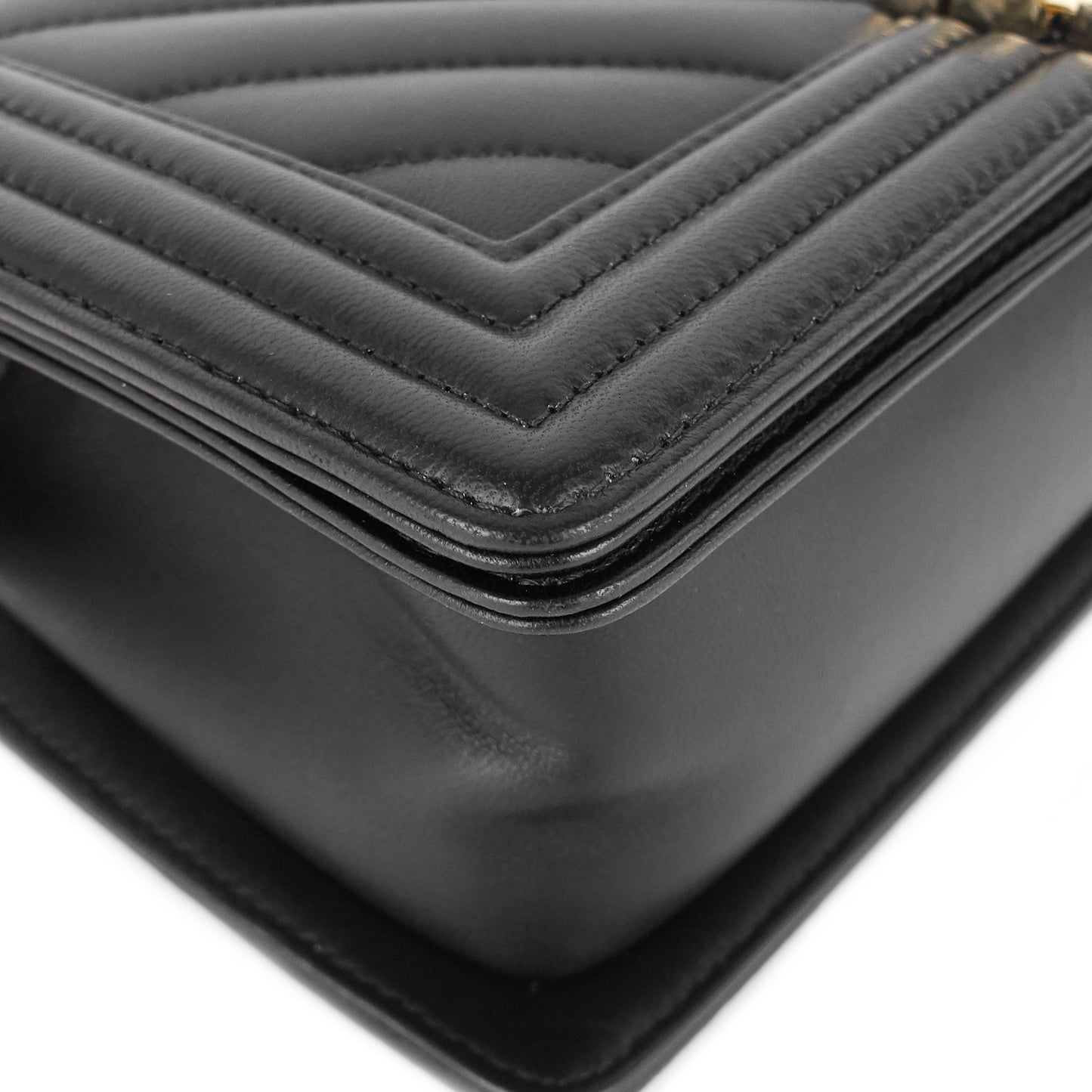 Chanel Boy Medium Chevron Quilted Calfskin Leather Bag