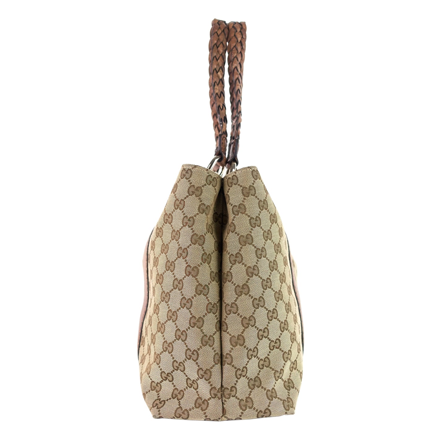Gucci Libeccio Bamboo Bar Medium Canvas Tote Bag