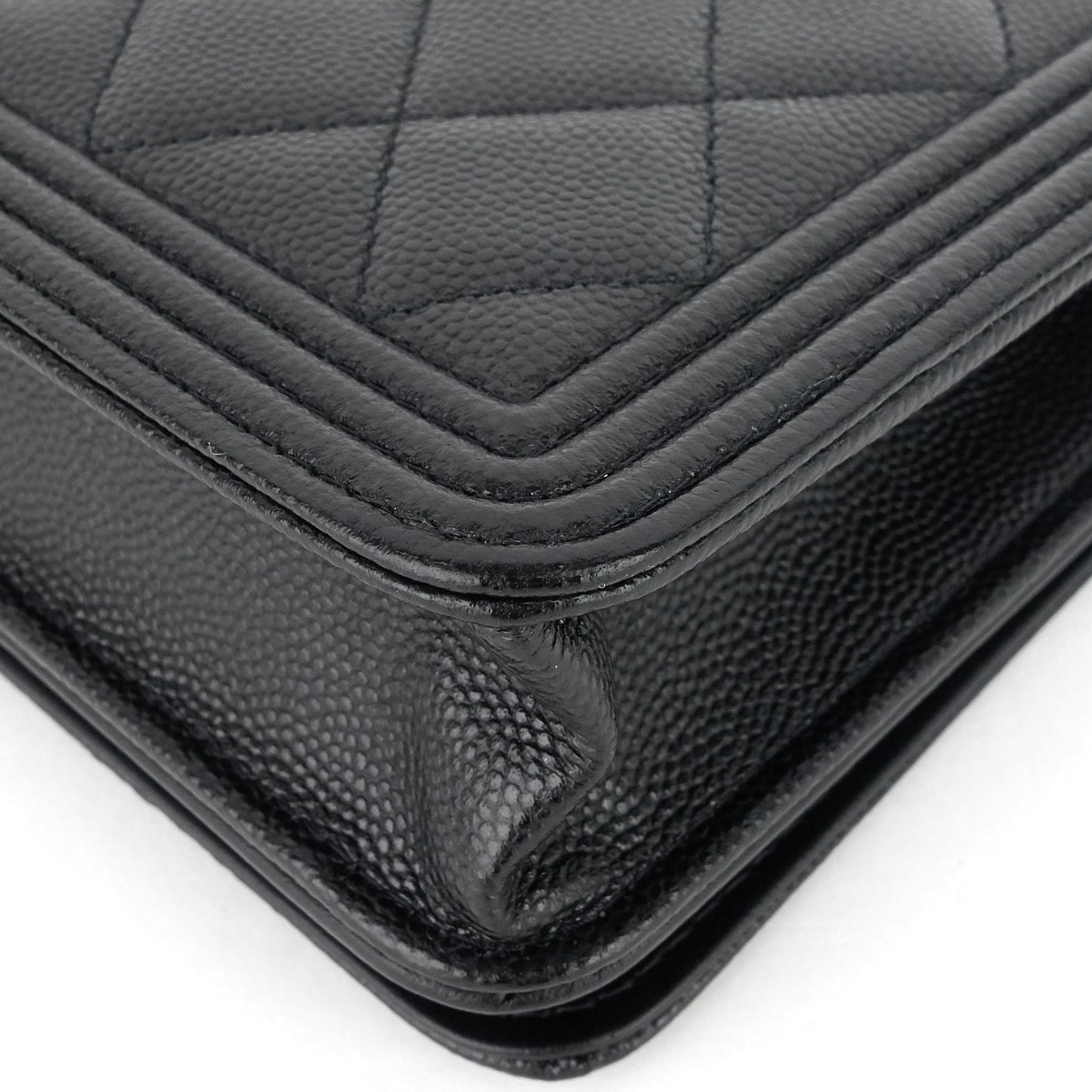 Chanel Boy Caviar Leather Wallet on Chain Bag