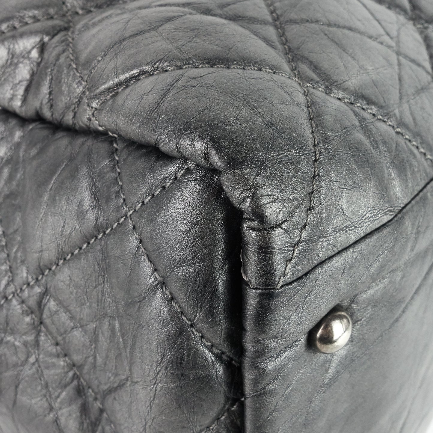 Chanel Pondichery Aged Calfskin Leather Tote Bag