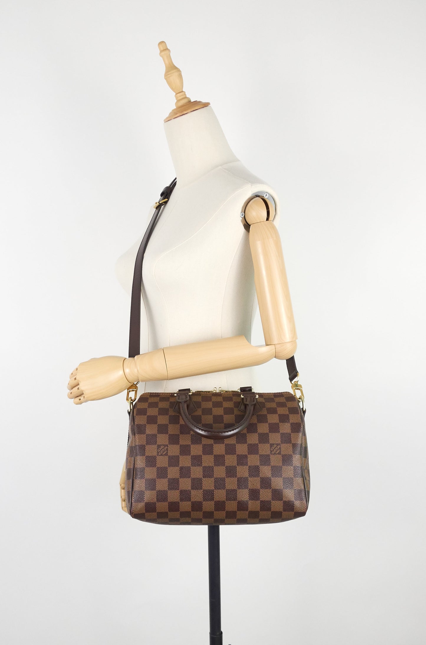 Louis Vuitto Speedy Bandoulière 25 Damier Ebene Canvas Bag