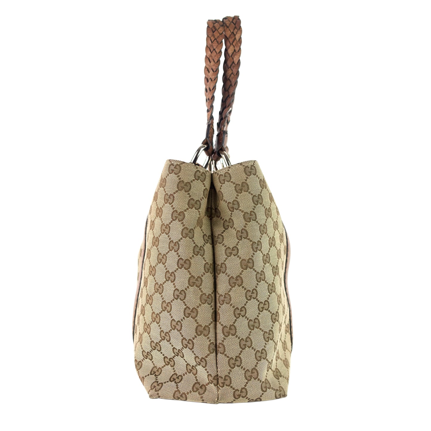 Gucci Libeccio Bamboo Bar Medium Canvas Tote Bag