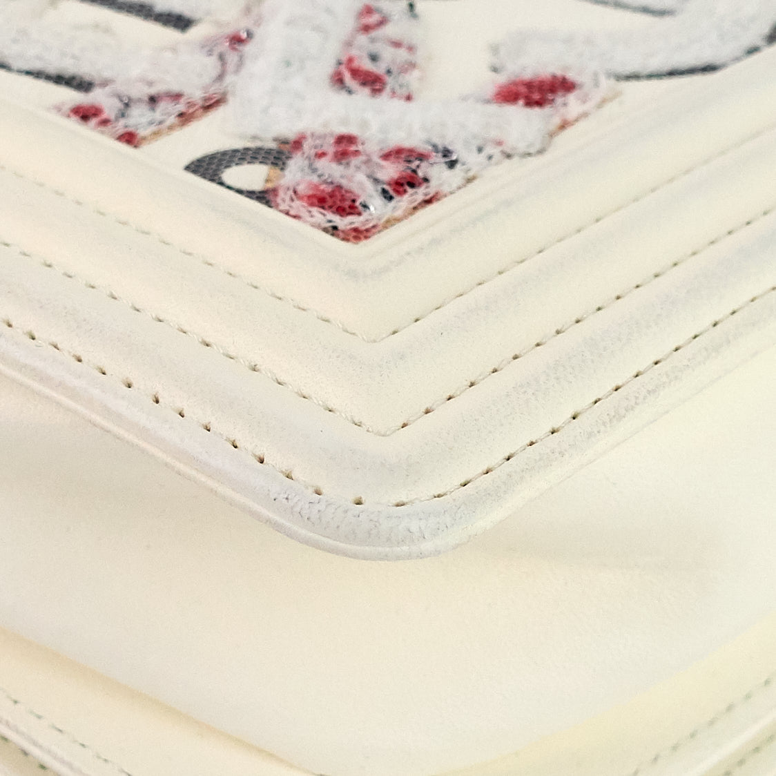 Chanel No 5 Graffiti Lambskin Leather Boy Bag