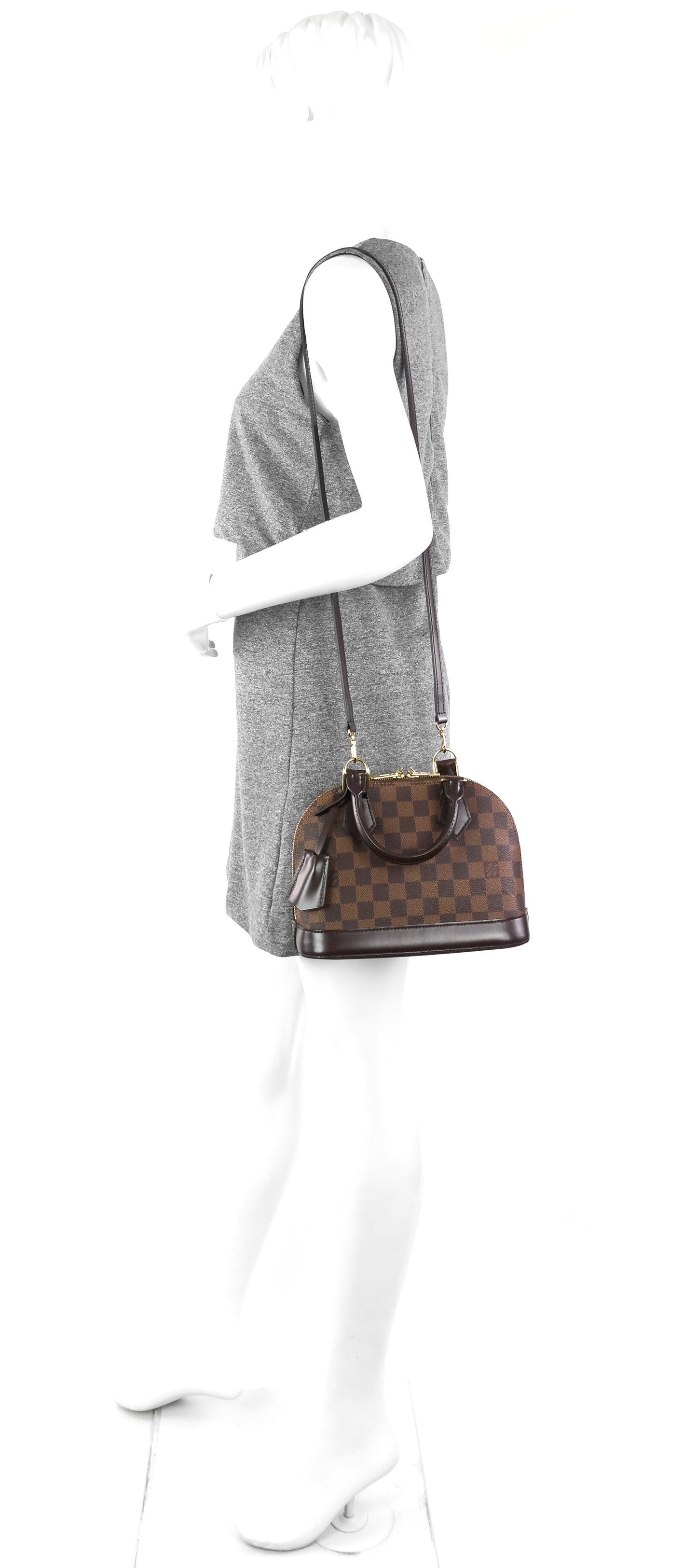 Louis Vuitto Alma BB Damier Ebene Canvas Handbag