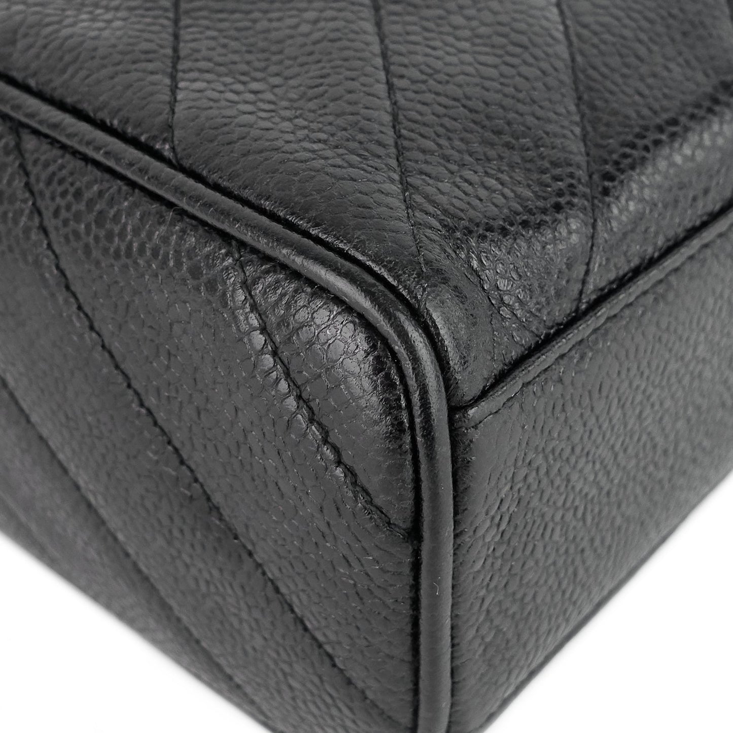Chanel Quilted Caviar Leather CC Camera Bag