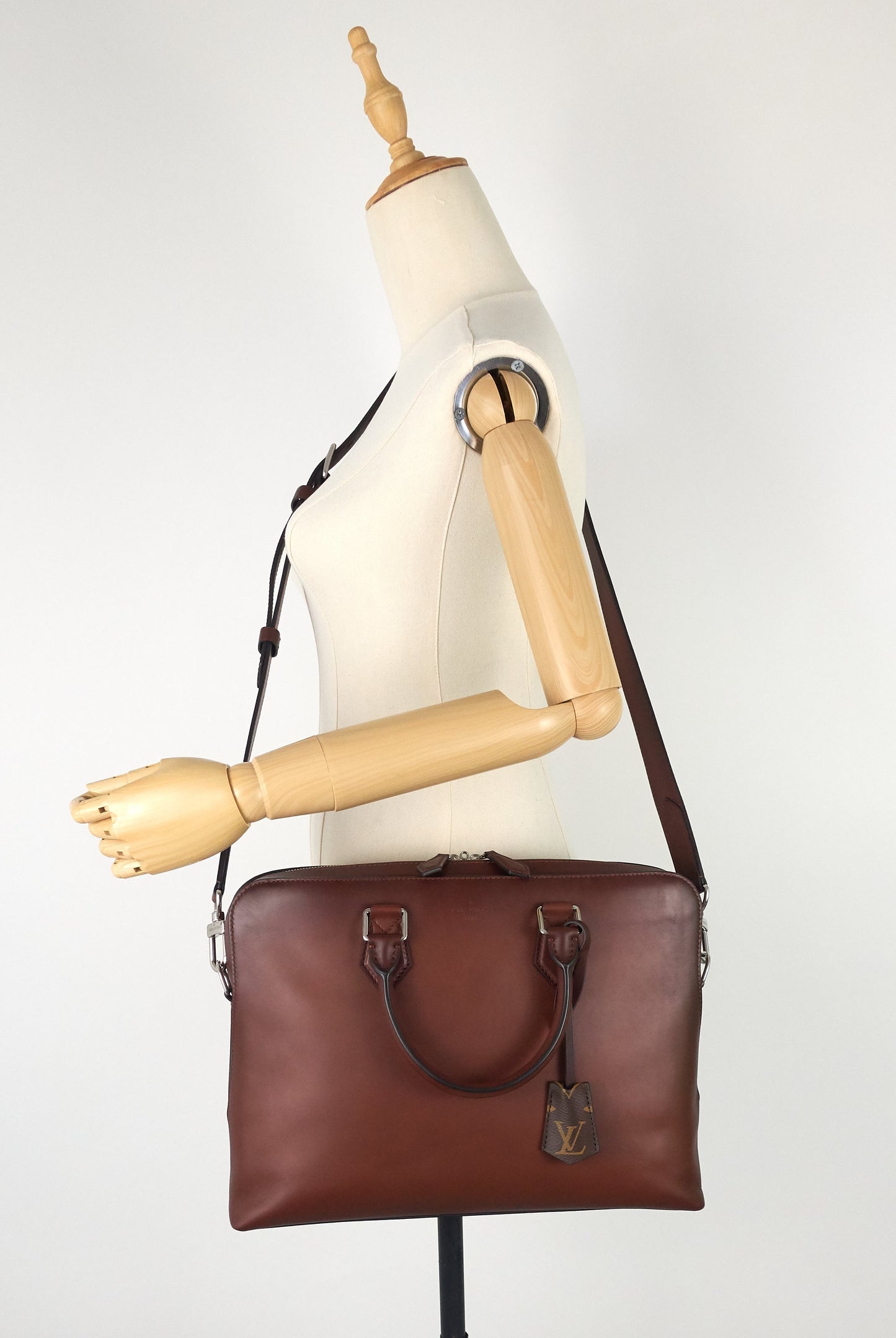 Louis Vuitto Armand Ombre Calfskin Leather Briefcase Bag