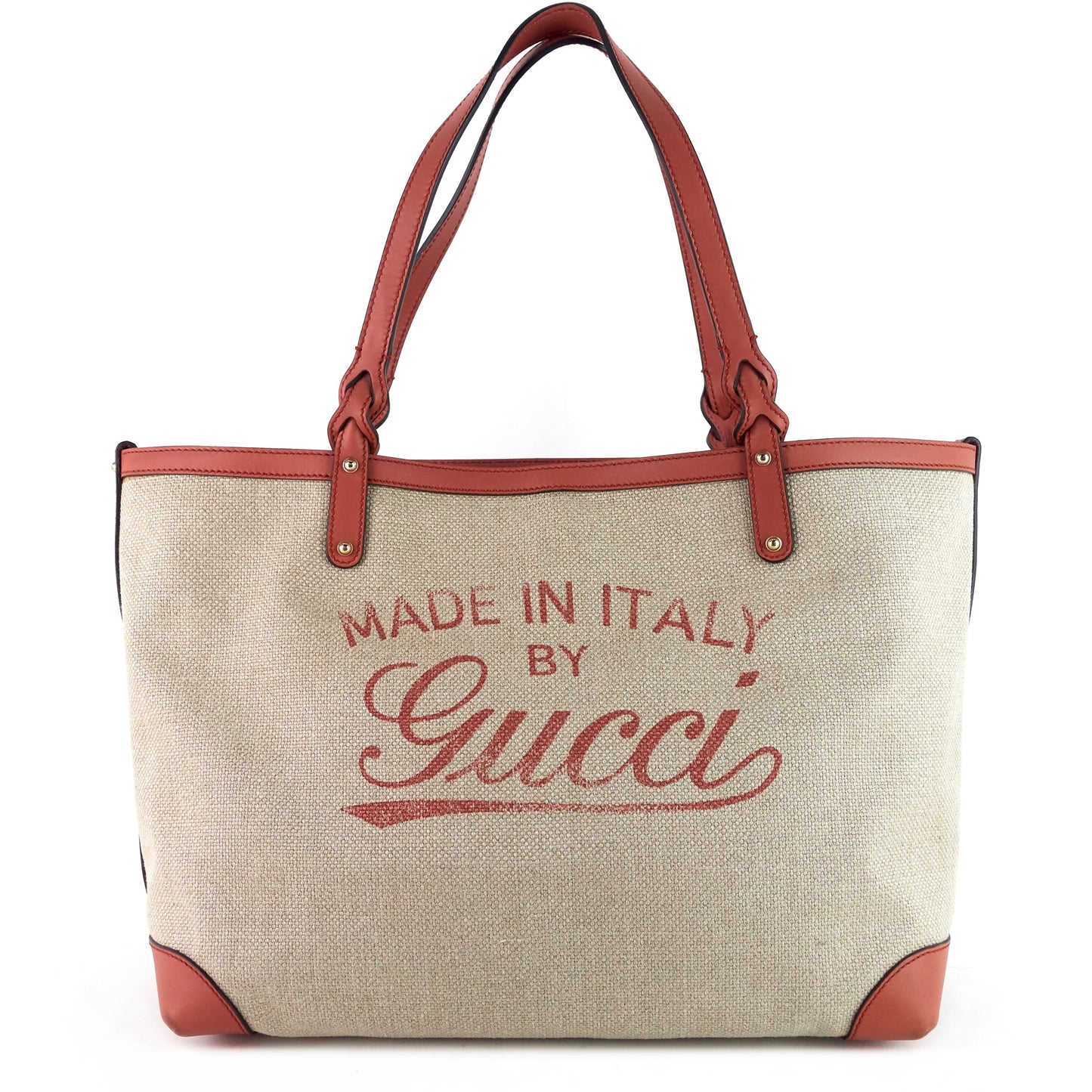 Gucci Canvas Craft Tote Bag