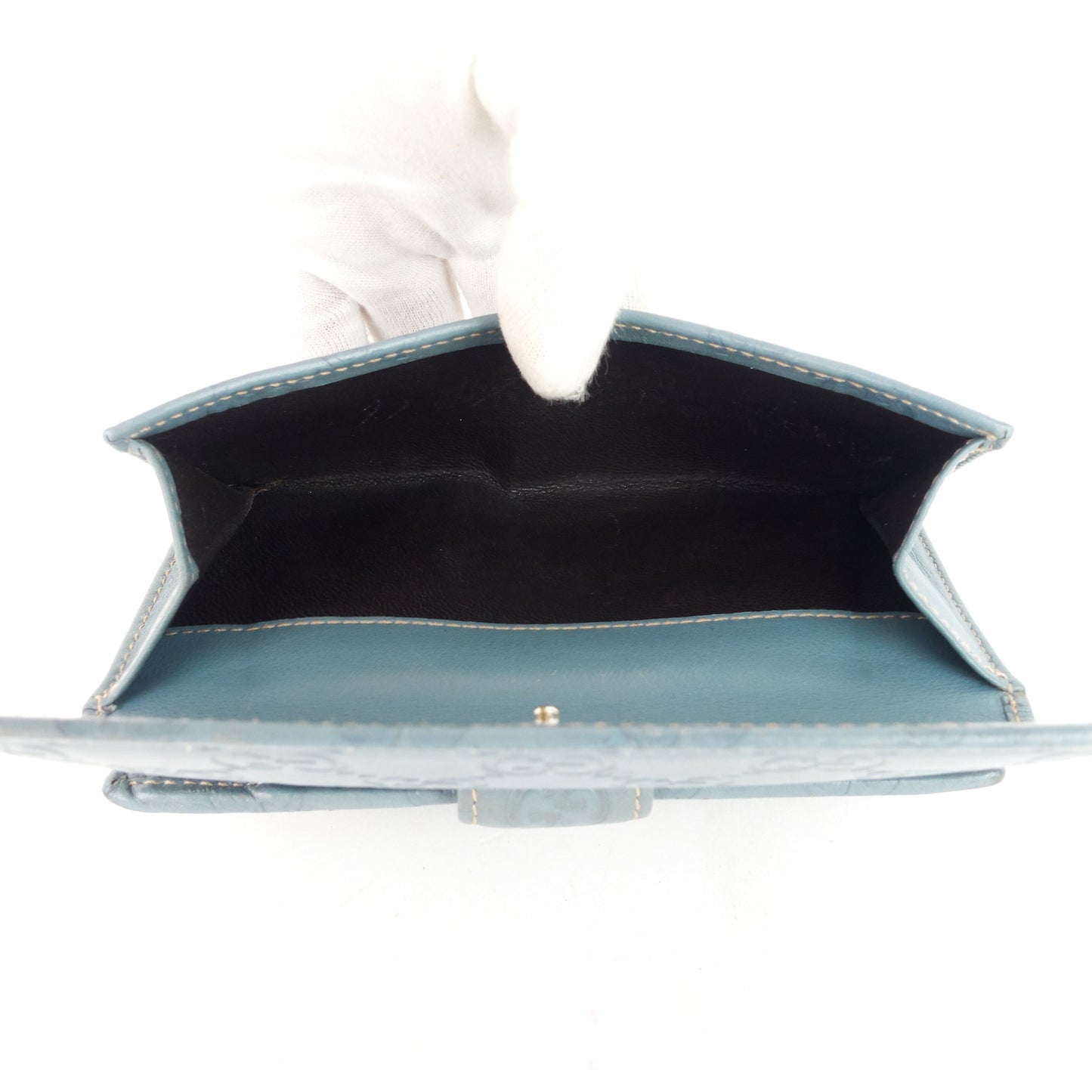 Gucci Guccissima Leather Bifold Snap Wallet