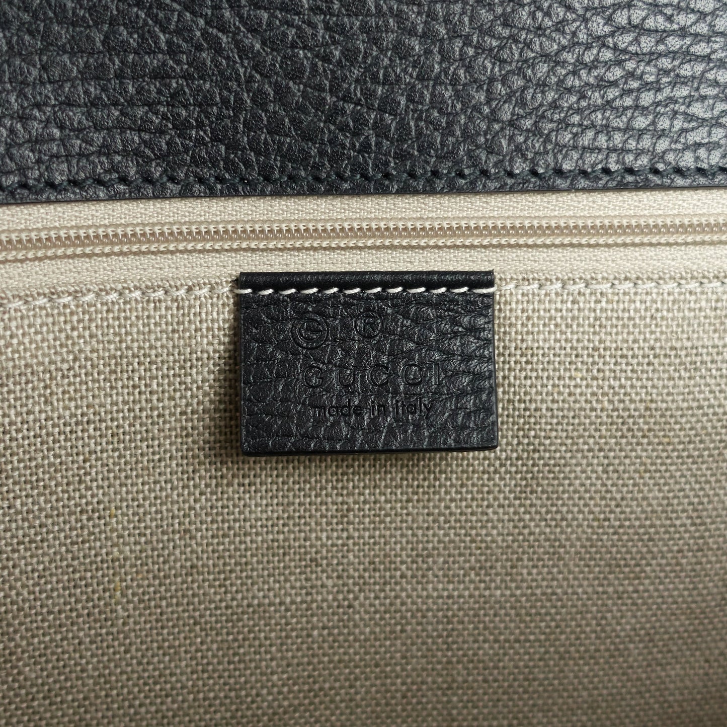 Gucci Dollar Interlocking G Medium Calfskin Leather Shoulder Bag