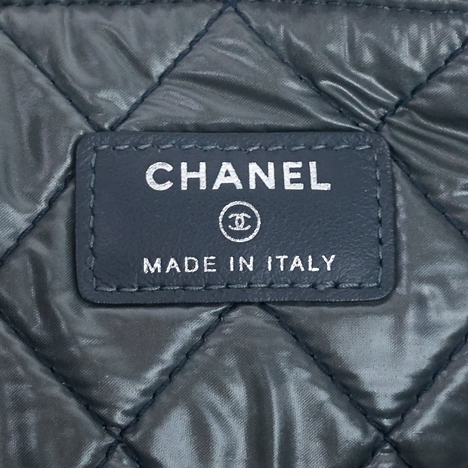 Chanel Deauville Denim O Case Sequin Clutch Bag