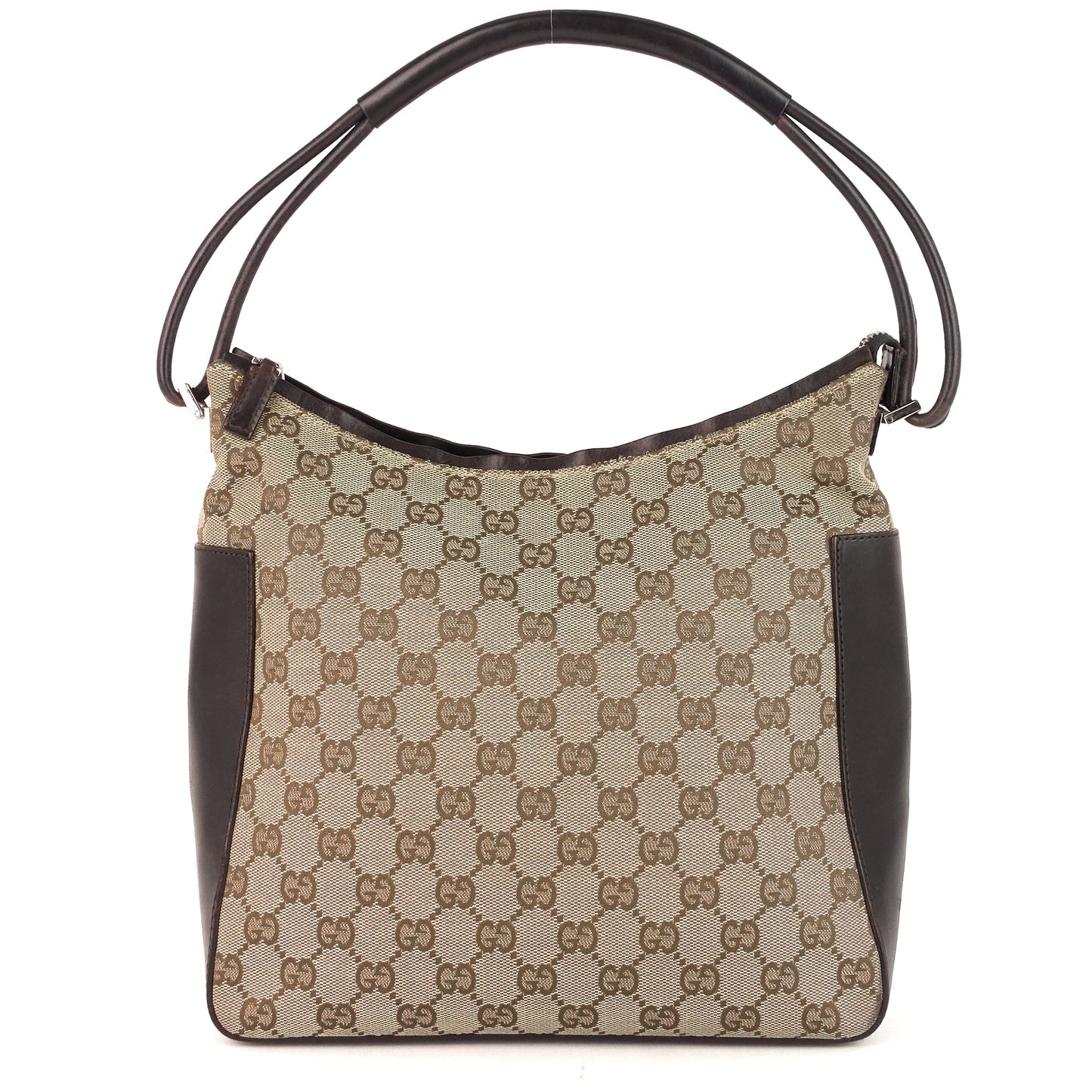 Gucci GG Canvas and Leather Shoulder Bag