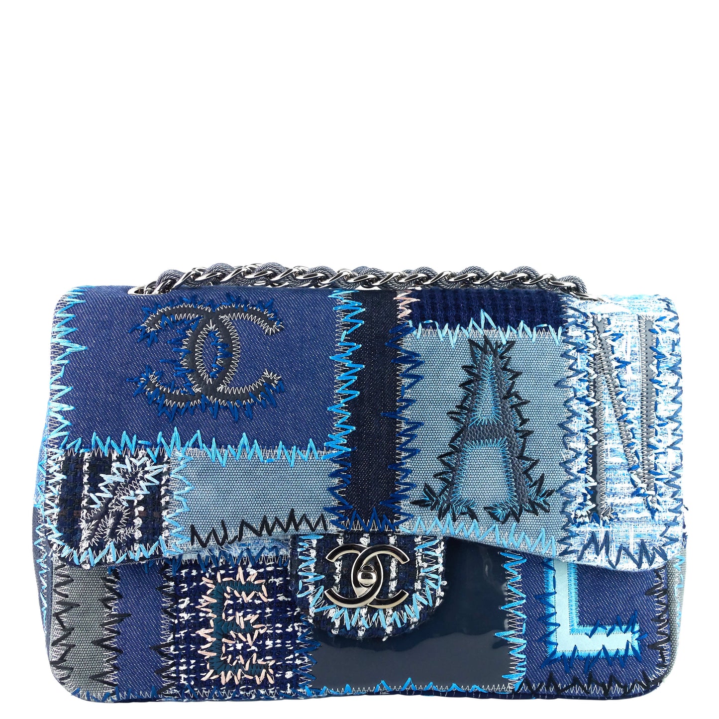 Chanel Denim Patchwork Limited Edition Jumbo Flap Bag