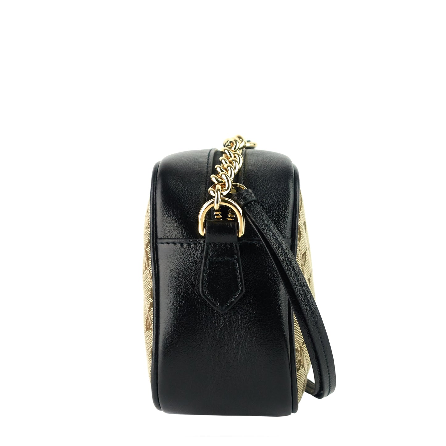 Gucci Marmont Small Monogram Canvas Chain Shoulder Bag