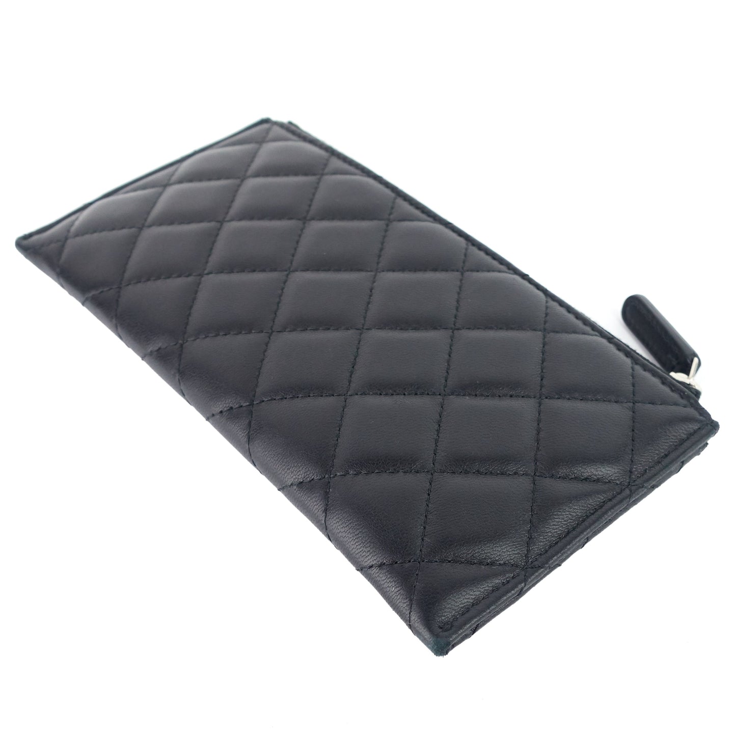 Chanel Classic Long Zip Lambskin Leather Wallet