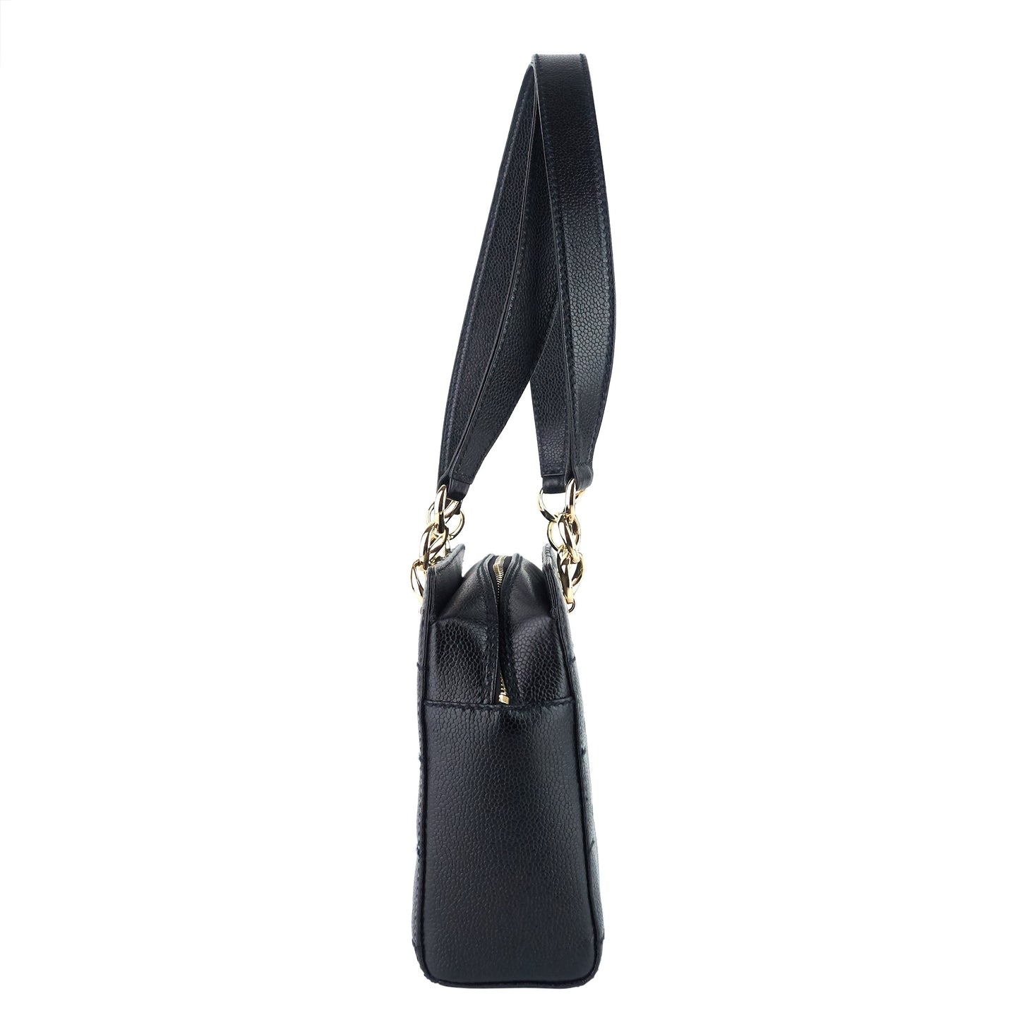 Chanel Chocolate Bar Caviar Leather Shoulder Bag