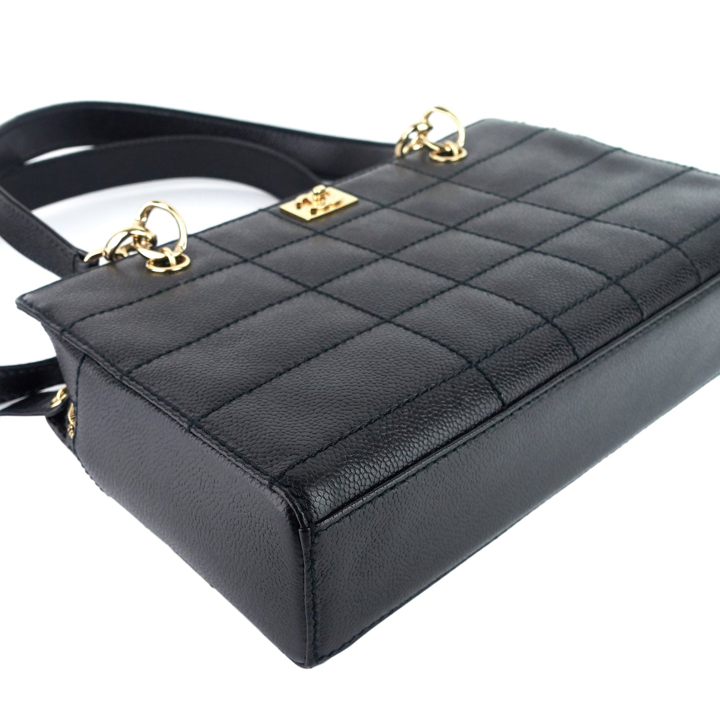 Chanel Chocolate Bar Caviar Leather Shoulder Bag