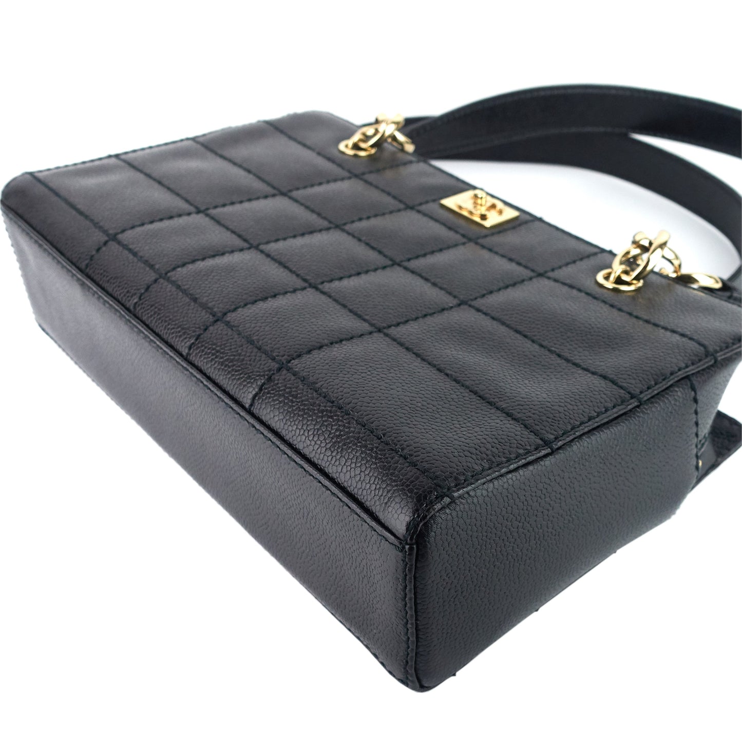 Chanel Chocolate Bar Caviar Leather Shoulder Bag