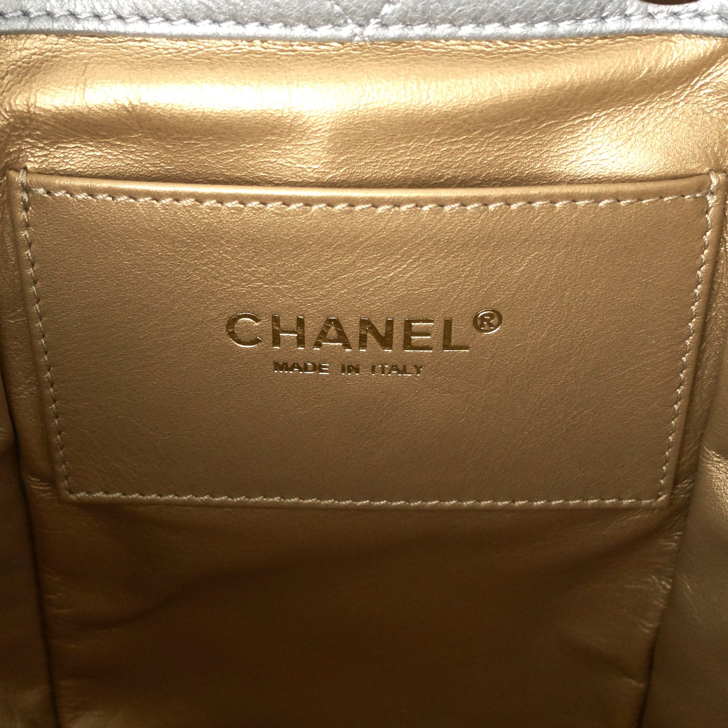 Chanel CC Lambskin Leather Chain Flap Backpack