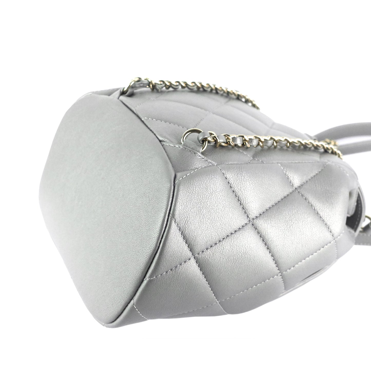 Chanel CC Lambskin Leather Chain Flap Backpack