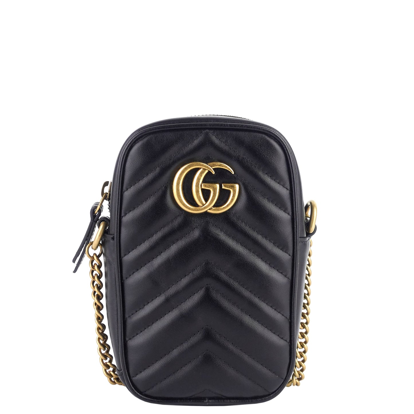 Gucci Marmont Vertical Wallet on Chain Phone Pouch