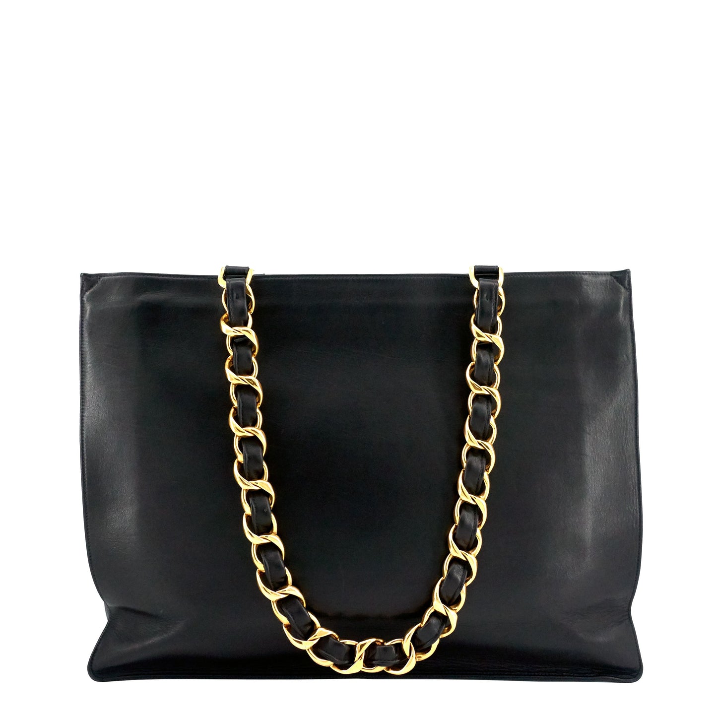 Chanel CC Chain XL Calfskin Leather Tote Bag