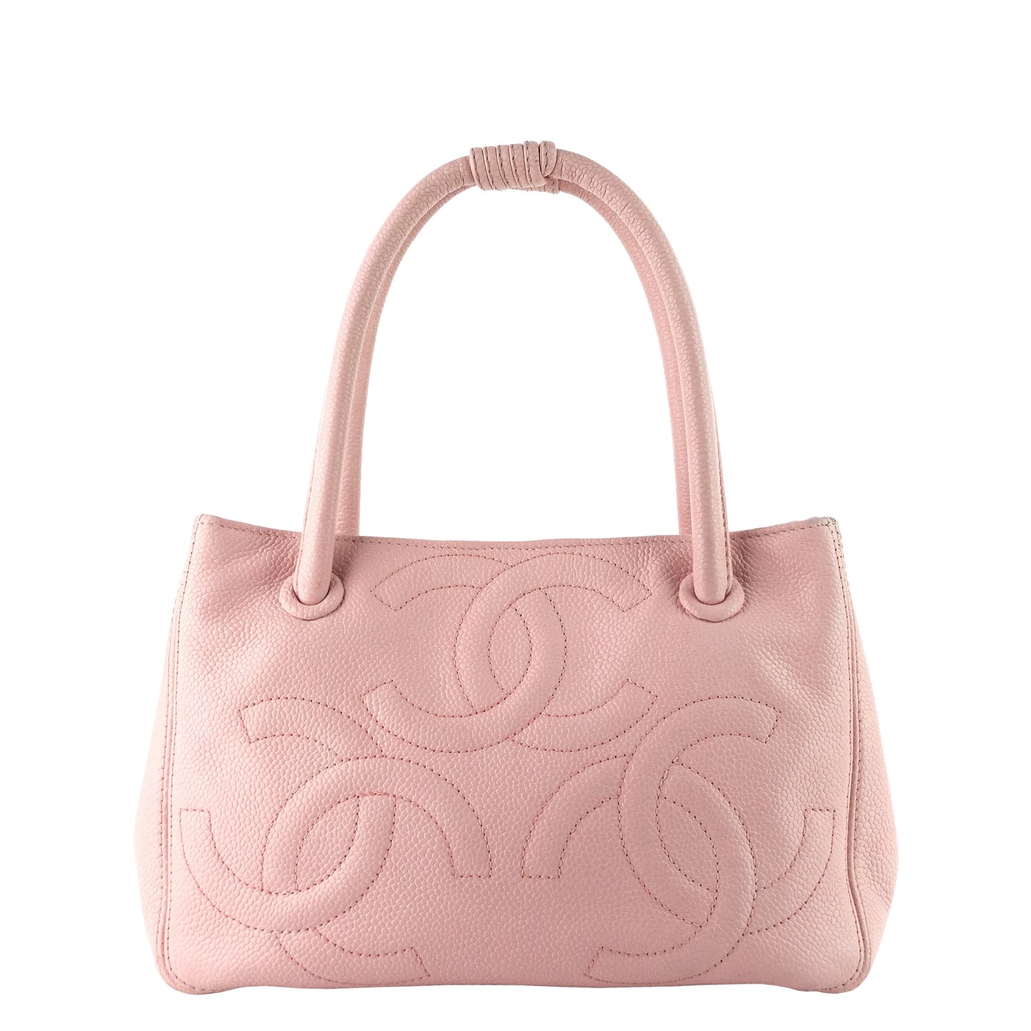 Chanel Triple CC Timeless Small Caviar Leather Tote Bag