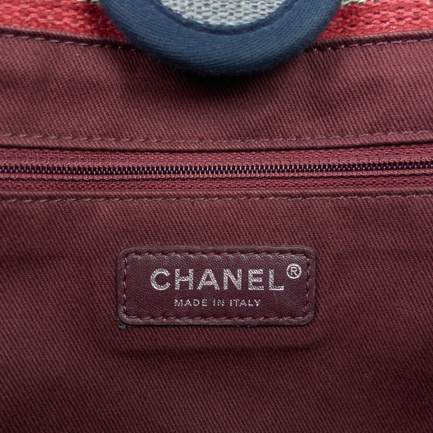 Chanel Deauville Small Canvas Shopping Tote Bag
