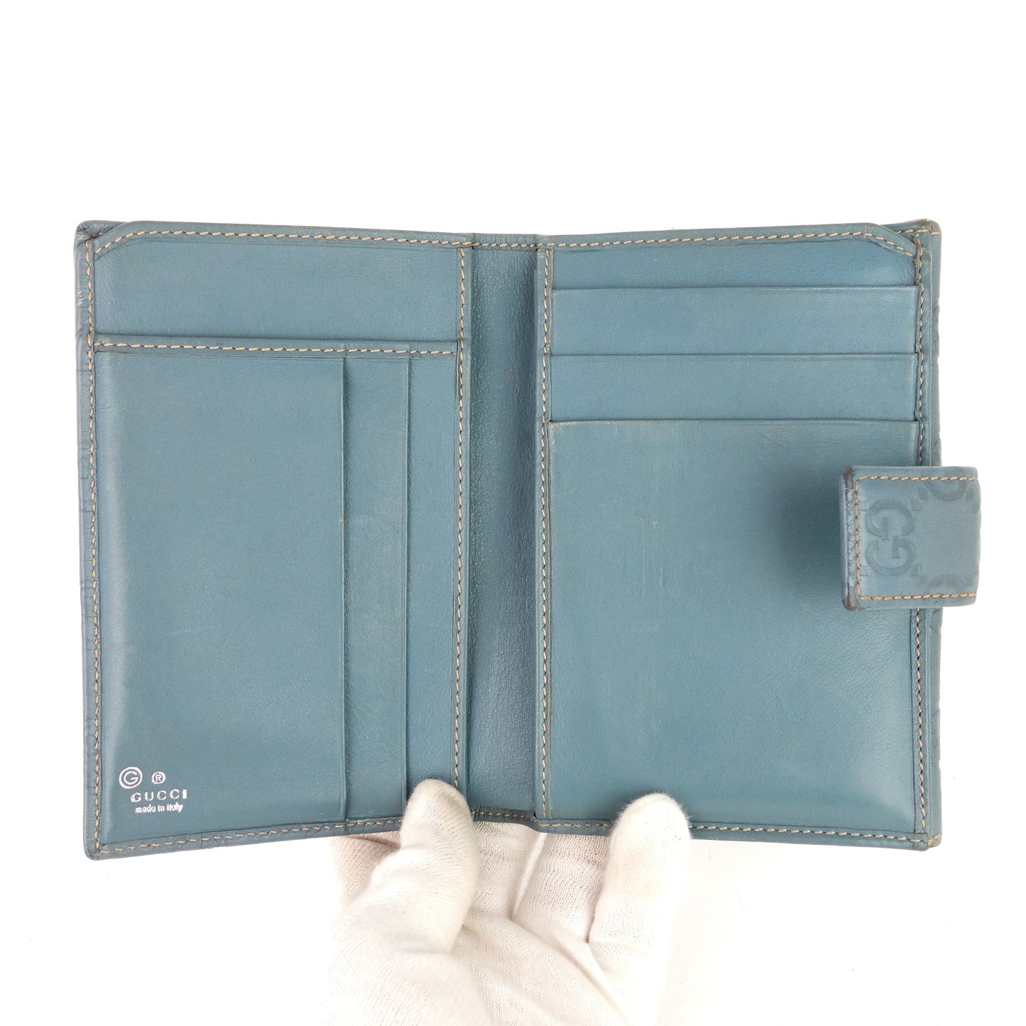 Gucci Guccissima Leather Bifold Snap Wallet