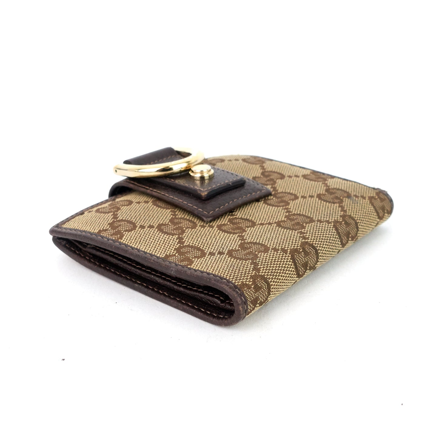 Gucci GG Canvas D-Ring Compact Wallet