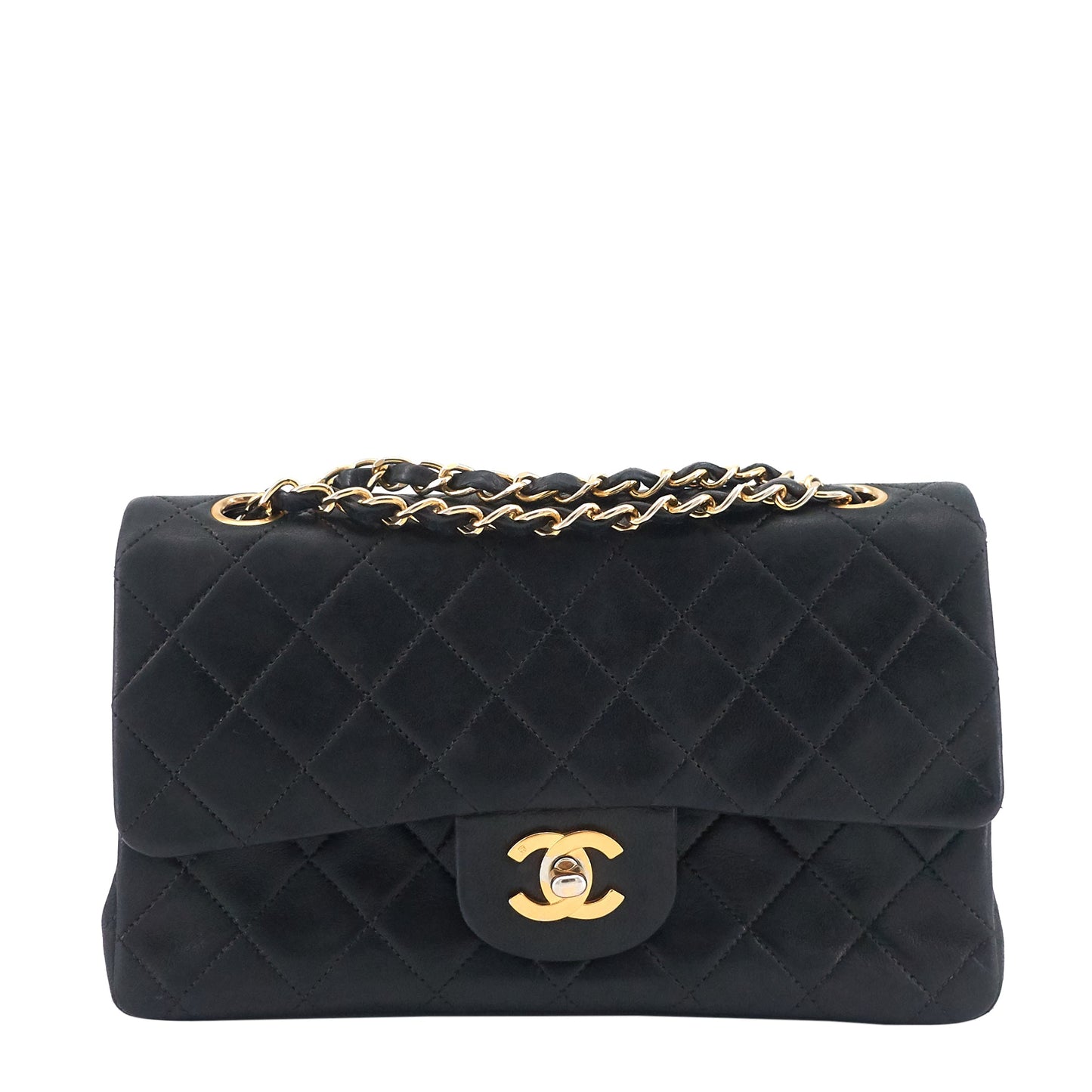 Chanel Classic Double Flap Small Lambskin Leather Bag
